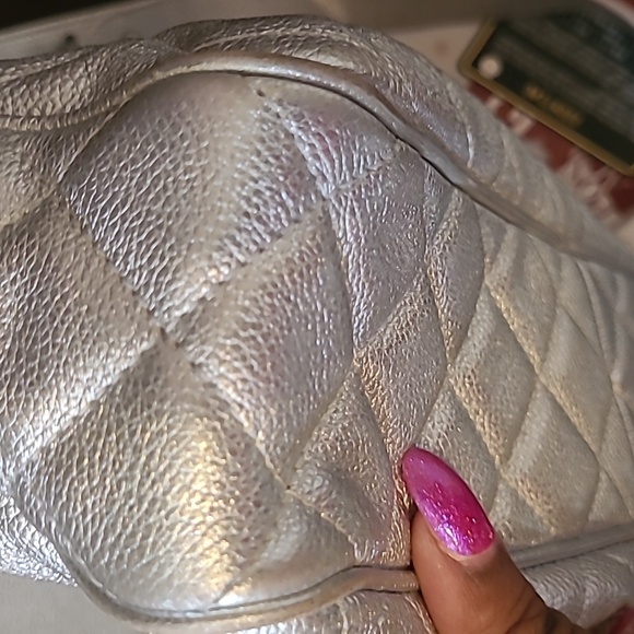 CHANEL Chanel Shoulder Bag Easy Flap Bag Authentic  airline quilted silver bag - Picture 6 of 9